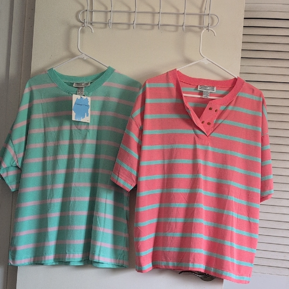 CC Womens striped tops Size 1x, 2 Tops Included.